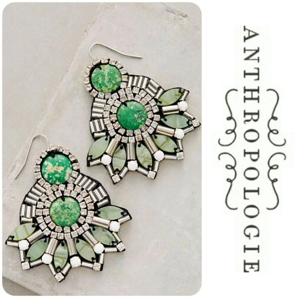 🆕Anthropologie✨Jadeite Dangles - Picture 1 of 7